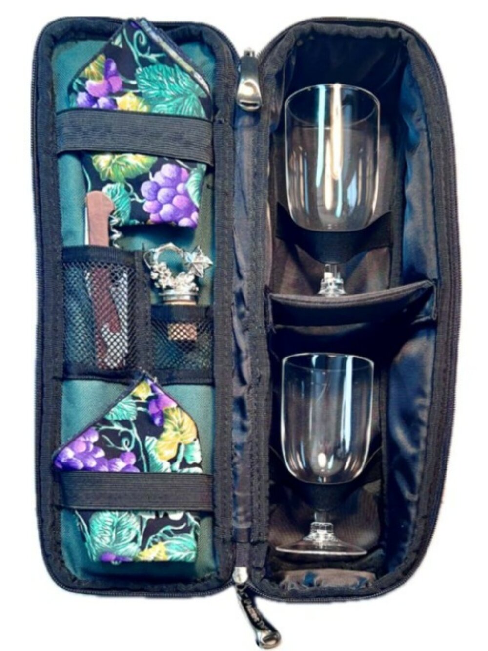 Picnic Time Deluxe Opus #514-49 Insulated Wine Tote With Service For Two (New)